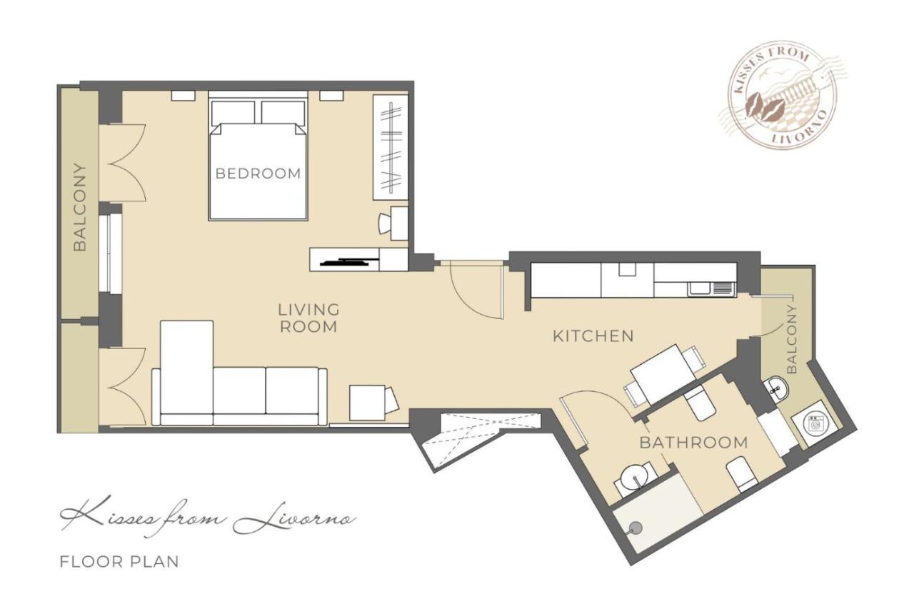 Kisses From Livorno Open Space Apartment - No Pets Allowed ภายนอก รูปภาพ